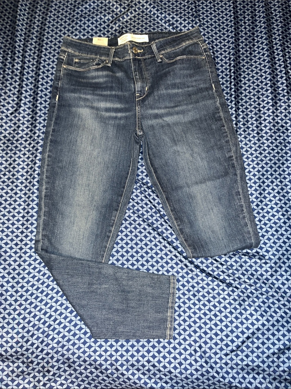 Signature by Levi Strauss Women’s Dark Blue Straight Leg Jeans